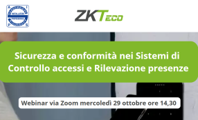 AIPS e ZKTeco presentano il webinar “Sicurezza e conformità nei Sistemi di Controllo accessi e Rilevazione presenze”